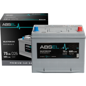 ABSEL SELECTION EVO BATTERY 12V 75AH 680A (260*172*221) 0  (R+)